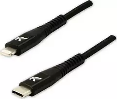 USB kabelis Logo USB- C - Žaibas 2 m Juoda