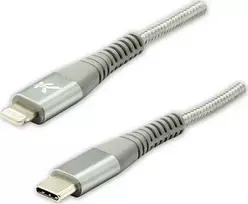 USB kabelis Logo USB- C - Žaibas 2 m sidabro