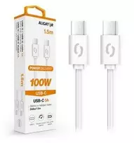 Aligatorius Duomenų kabelis POWER 5A USB-C - USB-C 1,5 m baltas