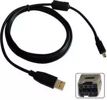 Logo USB kabelis (2.0), USB A M - 8-pin M, 26726, 1.8m, juoda, MINOLTA, EOL