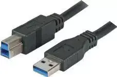 M-Cab USB kabelis Mcab USB-A - USB-B 3 m juoda (7300036)