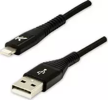 USB kabelis Logo USB-A - Žaibas 2 m Juoda