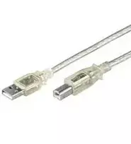USB kabelis Goobay USB-A - USB-B 3 m Permatomas (JAB-853470)