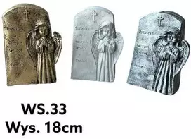 Mondex Figūra kryžiaus angelas 7x13x18,5cm pilka