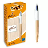 Bic Pen Bic Wood Effect 0,32 mm Daugiaspalvis (12 vnt.)