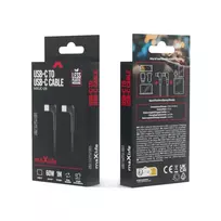 Maxlife MXUC-09 kampinis laidas USB-C – USB-C 1,0 m 60W juodas