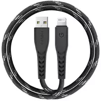 ENERGEA kabelis Nyloflex USB - Lightning Charge and Sync C89 MFI 1.5m juodos spalvos