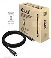 Club 3D Club3D kabelis USB4 Gen3x2 Type-C Dvipusis kabelis 8K60Hz, duomenų sparta 40Gbps, PD 240W(48V/5A) EPR M/M 2m