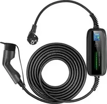 Nešiojamas elektrinio automobilio įkroviklis Extralink BS-PCD030 16A 3.6kW Schuko, vienfazis, 5.5m, LCD ekranas, IP67