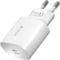 Devia laidinis įkroviklis Smart PD 25W 1x USB-C baltos spalvos + kabeliu USB-C - USB-C