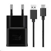 EP-TA200EBE + EP-DG970BBE Samsung 15W kelioninis įkroviklis + USB-C duomenų kabelis juodas (OOB masinis)