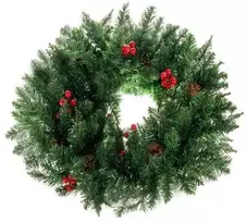 Ruhhy Kalėdinis vainikas durims Dekoratyvinis ornamentas Ornamentas 60cm Tankus XXL