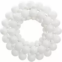 Kalėdinis vainikas, baltos spalvos, 45cm, polistirenas