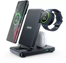 Įkroviklis belaidis Joyroom JR-WQS01 4-in-1 for Samsung Galaxy USB-C juodas