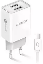 Aligator Smart tinklo įkroviklis 2.4A USB-C baltas