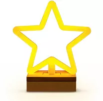 Neon Wood Stand LED Žvaigždė šiltai balta FLNW04 Forever Light