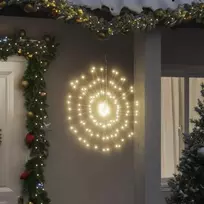 Kalėdiniai šviestuvai fejerverkai, 4vnt., šilti balti, 140 LED