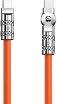 USB-C į USB-C besisukantis kabelis Dudao L24CC 120W 1m (oranžinė)