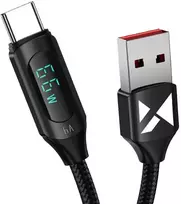 Kabelis USB A - USB C Wozinsky WUACC2 su ekranu 66W 6A 2m - juoda