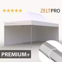 Prekybinė Palapinė 4x6 Balta Zeltpro PREMIUM+ su 4 sienomis, krepšiu