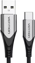 Vention USB 2.0 A į USB-C 3A kabelio ventiliacija CODHF 1 m pilka