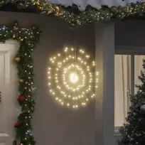 Kalėdiniai šviestuvai fejerverkai, 8vnt., šilti balti, 140 LED