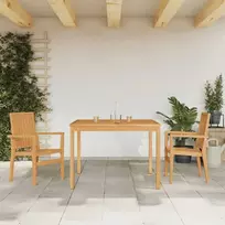 Lauko baldų komplektas Sodo valgomojo baldų komplektas, 3 dalių, tikmedžio masyvas