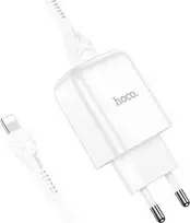 Telefono įkroviklis Hoco USB A 2A 10W + laidas USB A į Lightning N2 baltas