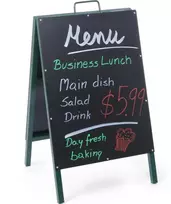 Atskirai stovinti MENU reklaminė informacinė lenta restoranams 500x850mm - Hendi 664117