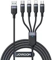 USB duomenų kabelis Joyroom S-1T4018A18 4in1 USB-C / Lightning / 3.5A /1.2m (juodas)