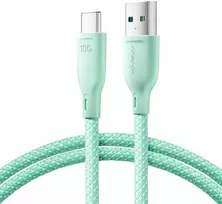USB kabelis Joyroom (S-A34) type-C (100W 3A) 1m žalias