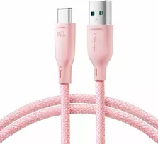 USB kabelis Joyroom (S-A34) type-C (100W 3A) 1m rožinis