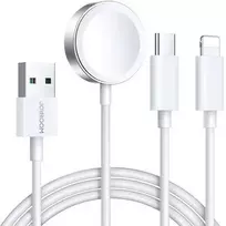 Apple Watch magnetinis įkroviklis Joyroom S-IW008 Lightning + USB-C 5 V 1.2 m (baltas)