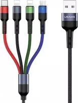 USAMS Kabelis pintas U26 4in1 3m 2AFast Charge (2xlightning/microUSB/USB-C) SJ413USB01 (US-SJ413)