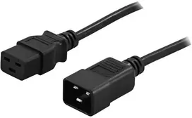 Prailginimo kabelis, straight IEC 60320 C19 for straight IEC 60320 C20 , max 250V / 16A, 0.5m DELTACO / DEL-112M-50
