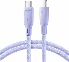 USB kabelis Joyroom (S-A34) "USB-C (Type-C) to USB-C (Type-C)" (60W 1m) violetinis