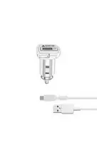 Ja Micro As Cellular Line AUTOMOBILINIO ĮKROVIMO RINKINYS SAMSUNG 15W TYPE-C Baltas
