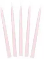Party Deco Ilgos didelės žvakės 24cm 10vnt rožinės