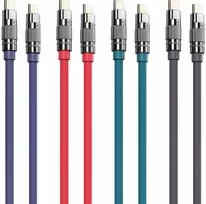 Greito įkrovimo kabelis REMAX RC-C055 100W cinko lydinio su apšvietimu USB-C į USB-C: Spalva - Violetinė