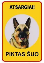 Plastikinė lentelė Vokiečių aviganis 200x300mm