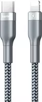 Greito įkrovimo kabelis REMAX RC-009 18W PD USB-C į Lightning: Spalva - Sidabrinė
