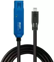 Adapteris - LINDY USB 3.2 Aktyvus Prailginimo Kabelis, USB Type C į A, 5 m, Juodas