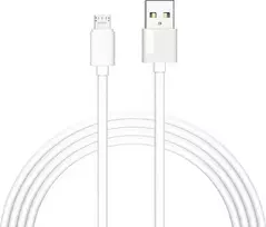 CABLE T-PHOX NETS MICRO USB Baltas 3A ; PVC ; 1,2M