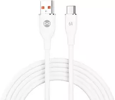 Forever kabelis USB - USB-C 1,0 m 6A baltos spalvos