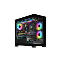 AIGO C218M korpusas (Juodas) + 3 ARGB ventiliatoriai + 650W maitinimo blokas komplektas