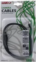 Logo USB kabelis (2.0), USB A M - 8-pin M, 1.8m, juoda, blister, PANASONIC
