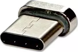 USB antgalis, USB C (M) - magnetinė jungtis, sidabrinė, naudojimui su magnetiniu laidu