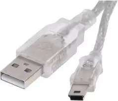 Logo USB kabelis (2.0), USB A M - miniUSB (M), 1m, juoda, blister, EOL