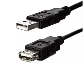 Neutralle Logo Economy USB ilgintuvas (2.0), USB A M - USB A F, 3m, juoda