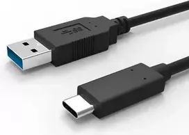 Logo USB kabelis (2.0), USB A M - USB C (M), 1m, juoda, blister, EOL